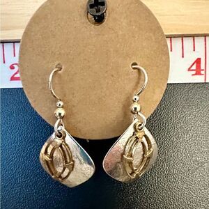 Elegant Two-Tone Drop Earrings